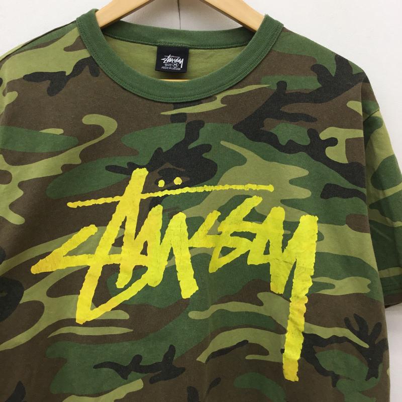 ステューシー STUSSY Tシャツ 半袖 M カモフラージュ柄・迷彩 緑 / グリーン /  メンズ USED 古着 中古 10144401