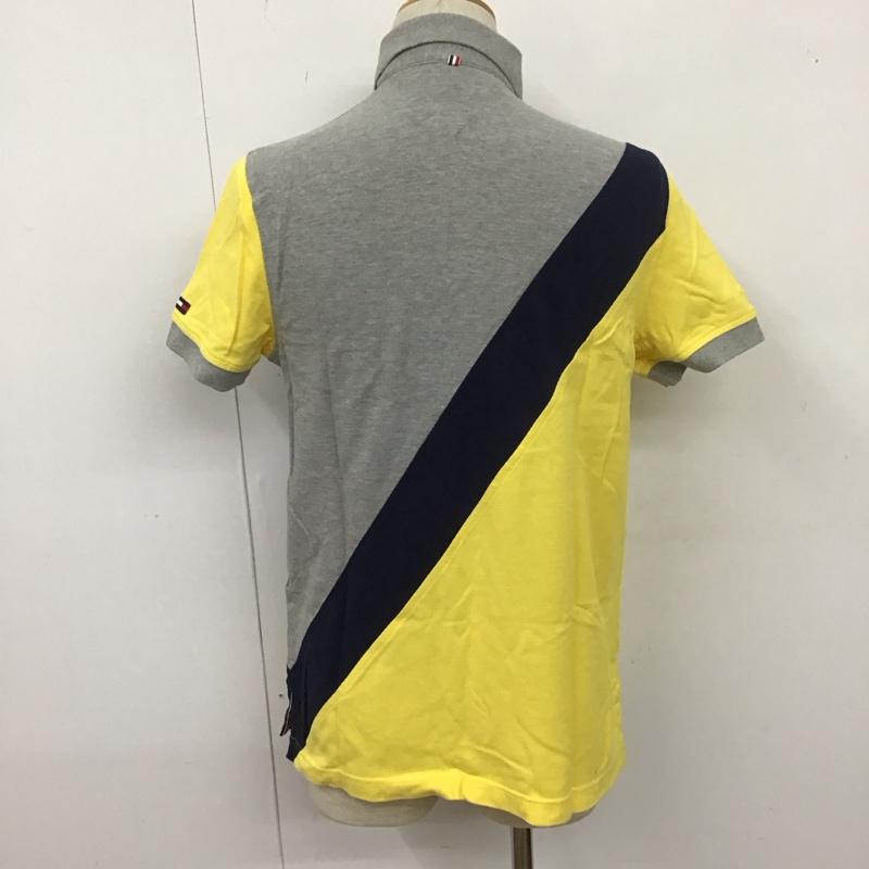 トミーヒルフィガー TOMMY HILFIGER ポロシャツ 半袖 C887855152-762 S ワンポイント 灰 / グレー / X 黄 / イエロー / X 紺 / ネイビー /  メンズ USED 古着 中古 10111567