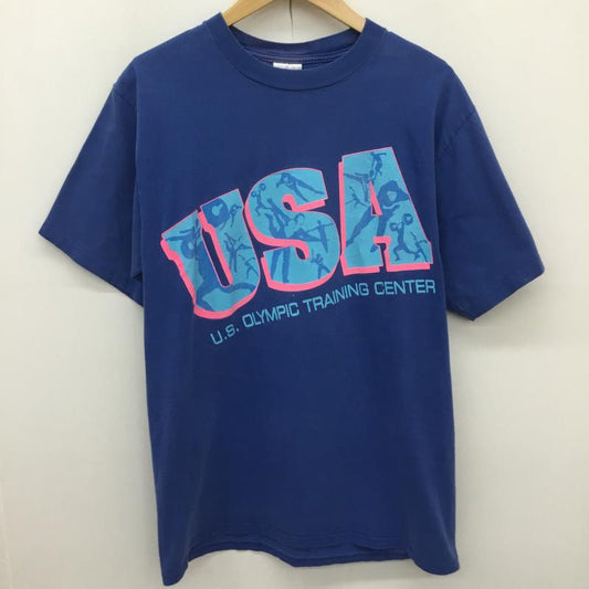 古着 USED Tシャツ 半袖 WPL 7232 USA オリンピック 半袖 Tシャツ L ロゴ、文字 青 / ブルー /  メンズ USED 古着 中古 10129794