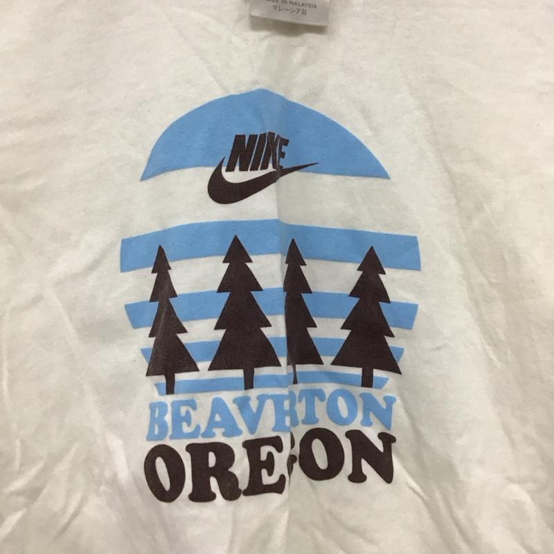 ナイキ NIKE Tシャツ 半袖 半袖カットソー プリントTシャツ クルーネックカットソー M プリント 白 / ホワイト /  メンズ USED 古着 中古 10149510