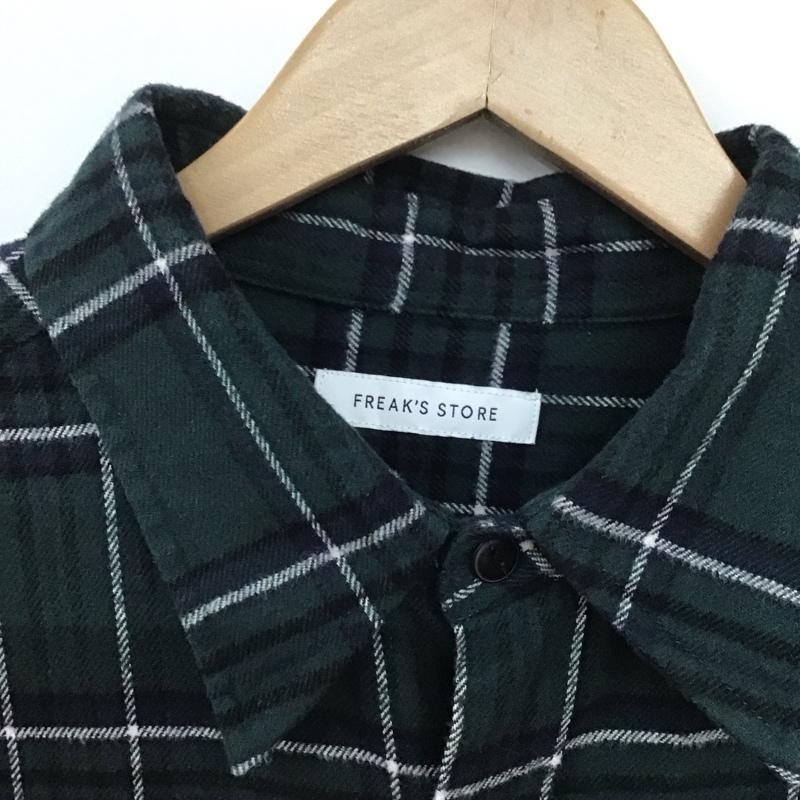 フリークスストア FREAK S STORE シャツ、ブラウス 長袖 長袖シャツ チェックシャツ カラーシャツ L チェック 緑 / グリーン /  メンズ USED 古着 中古 10142959