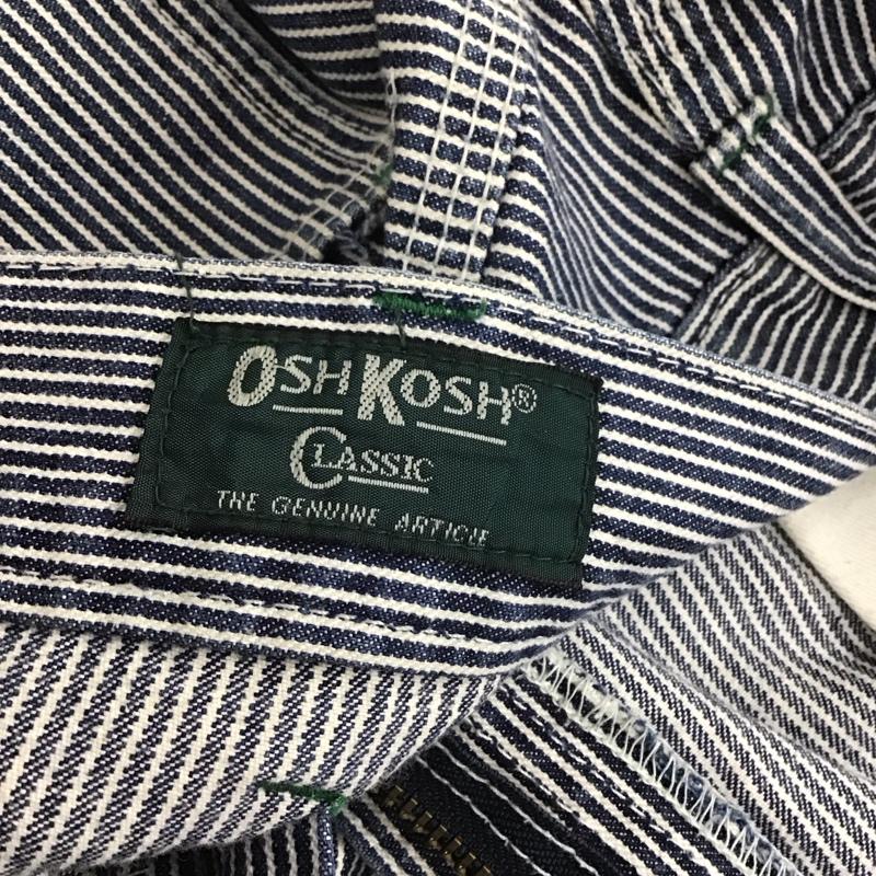 オシュコシュ OSHKOSH パンツ ショートパンツ ヒッコリーショートパンツ ハーフパンツ カジュアルパンツ L ストライプ 白 / ホワイト / X インディゴ / インディゴ /  メンズ USED 古着 中古 10113027