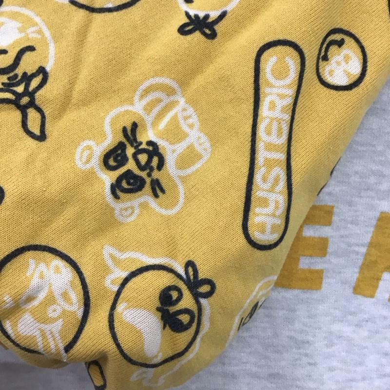 ヒステリックグラマー HYSTERIC GLAMOUR パーカー 長袖 フーディ ジップパーカー FREE ロゴ、文字 X プリント 黄 / イエロー /  レディース USED 古着 中古 10138096