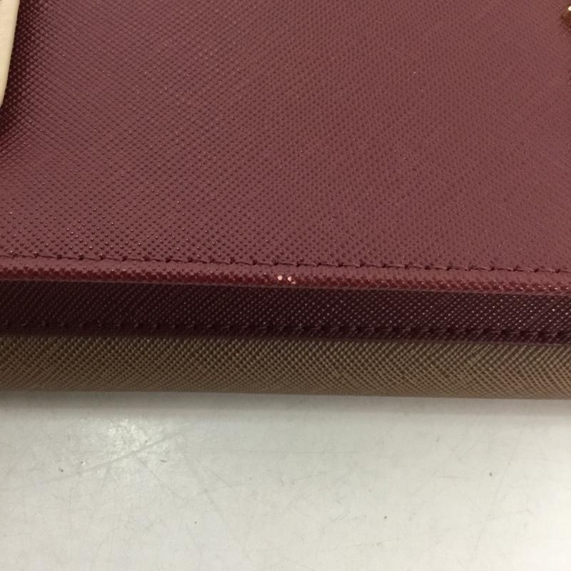 サマンサタバサ プチチョイス Samantha Thavasa Petit Choice ショルダーバッグ ショルダーバッグ ウェーブフラップスマホショルダー 財布 箱有 ロゴ、文字 えんじ / ワインレッド / X 茶 / ブラウン /  レディース USED 古着 中古 10145203