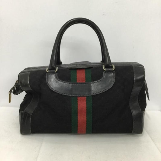 グッチ GUCCI ハンドバッグ ハンドバッグ 80年代 ririジップ GG 総柄 黒 / ブラック /  レディース USED 古着 中古 10137348