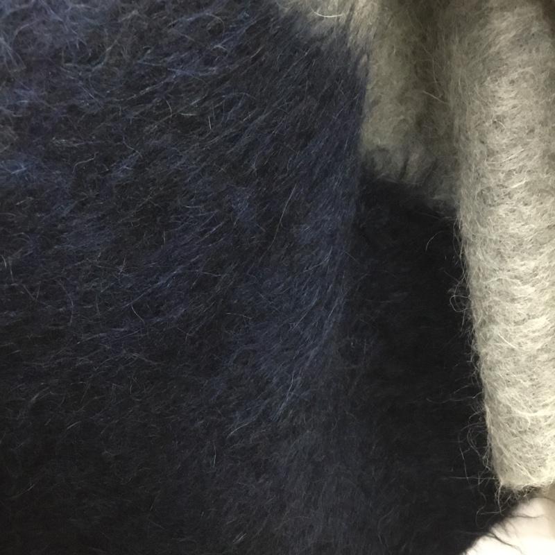 コーチ COACH マフラー マフラー E7804 32113 大判ストール 大判マフラー ポケット付き ショール ロゴ、文字 灰 / グレー / X 紺 / ネイビー /  レディース USED 古着 中古 10143823