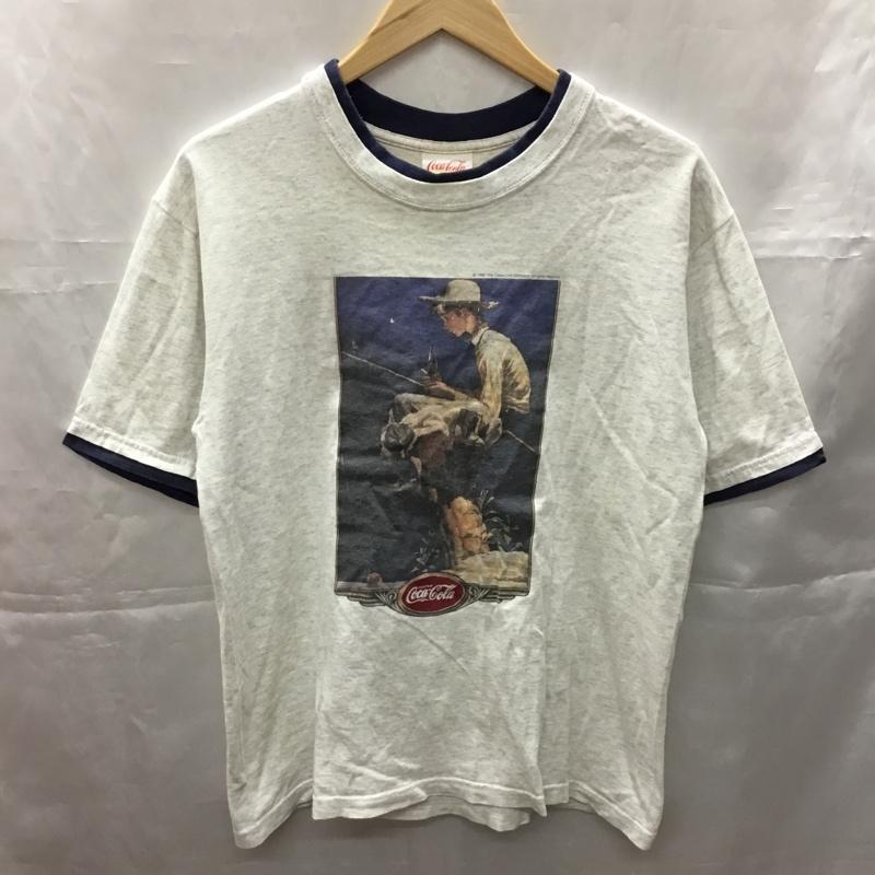 コカコーラ Coca Cola Tシャツ 半袖 M プリント 灰 / グレー /  メンズ USED 古着 中古 10109708
