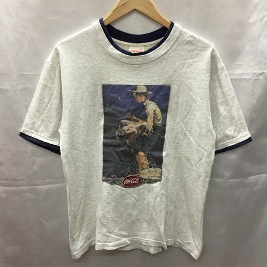 コカコーラ Coca Cola Tシャツ 半袖 M プリント 灰 / グレー /  メンズ USED 古着 中古 10109708