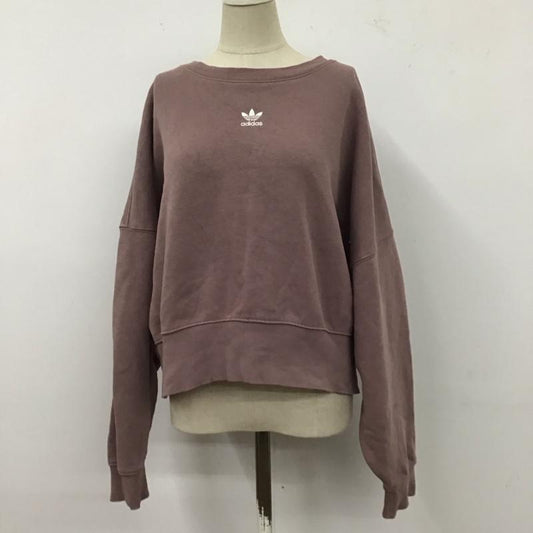 アディダス adidas トレーナー 長袖 長袖トレーナー スウェット クルーネック リブスウェットカットソー L ロゴ、文字 マルチカラー / マルチカラー /  レディース USED 古着 中古 10123863