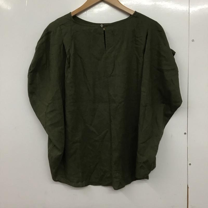 アダムエロペ ADAM ET ROPE  カットソー 半袖 FREE 無地 カーキ / カーキ /  レディース USED 古着 中古 10146782