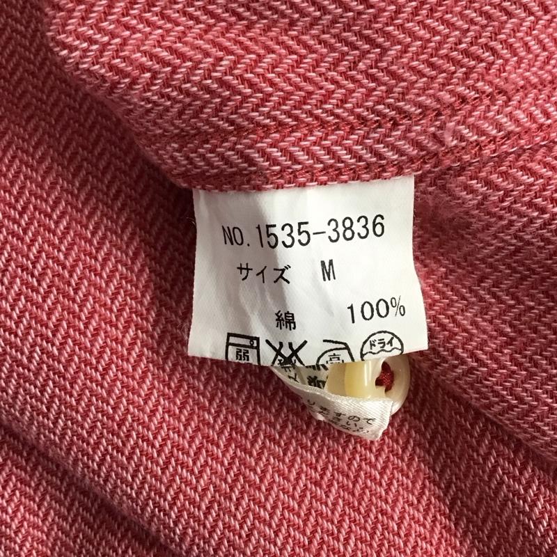チャップスラルフローレン CHAPSRALPHLAUREN シャツ、ブラウス 長袖 1535-3836 ヘリンボーン 胸ポケット M ワンポイント 桃 / ピンク /  メンズ USED 古着 中古 10123297