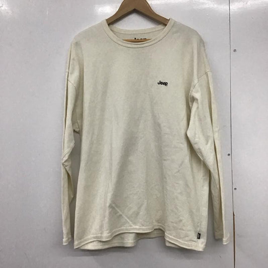 古着 USED Tシャツ 長袖 JP171135C08 ヘビーコットン ロングスリーブ Tシャツ Jeep ロンT L ロゴ、文字 アイボリー / アイボリー /  メンズ USED 古着 中古 10146337