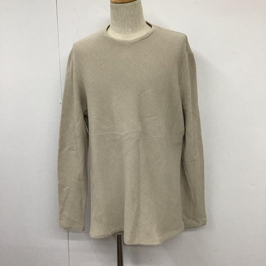 ザラ ZARA カットソー 長袖 長袖カットソー クルーネックカットソー ロングスリーブカットソー XL 無地 ベージュ / ベージュ /  メンズ USED 古着 中古 10110431