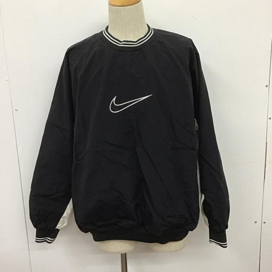 ナイキ NIKE カットソー 長袖 H7-FED ナイロンスウェット L ワンポイント 黒 / ブラック / X 白 / ホワイト /  メンズ USED 古着 中古 10106815
