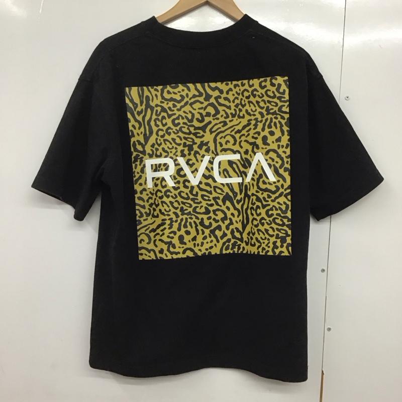 ルーカ RVCA Tシャツ 半袖 BB041-266 クルーネック バックプリント S ロゴ、文字 黒 / ブラック /  メンズ USED 古着 中古 10144079