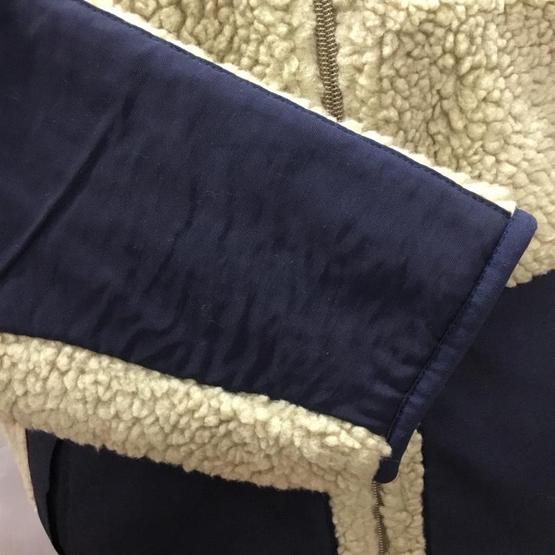 エディーバウアー Eddie Bauer ジャケット、上着 ジャケット、ブレザー ボア フリース M ロゴ、文字 ベージュ / ベージュ / X 紺 / ネイビー /  メンズ USED 古着 中古 10111360