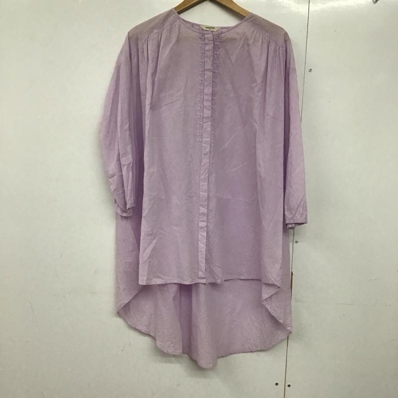 スタディオクリップ studio CLIP シャツ、ブラウス 長袖 長袖シャツ 刺繍シャツ ノーカラーシャツ FREE 刺繍 紫 / パープル /  レディース USED 古着 中古 10145376