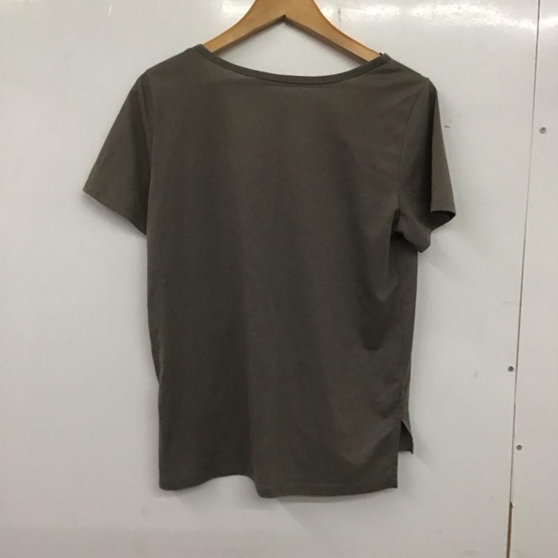 ミッシェル・クラン MICHEL KLEIN Tシャツ 半袖 半袖カットソー プリントTシャツ クルーネックカットソー 38 プリント 灰 / グレー /  レディース USED 古着 中古 10136752