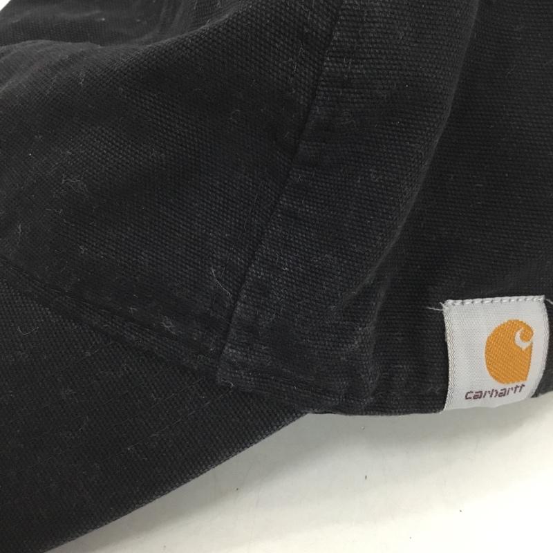 カーハート Carhartt 帽子 キャップ 103938 001 Cotton Canvas Cap ロゴ、文字 黒 / ブラック /  メンズ USED 古着 中古 10147140