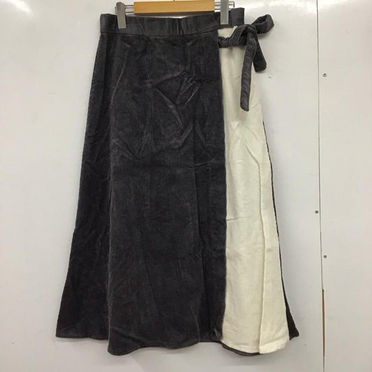 ザラ ZARA スカート ロングスカート ロングスカート タイトスカート コーデュロイスカート L 無地 灰 / グレー /  レディース USED 古着 中古 10135802