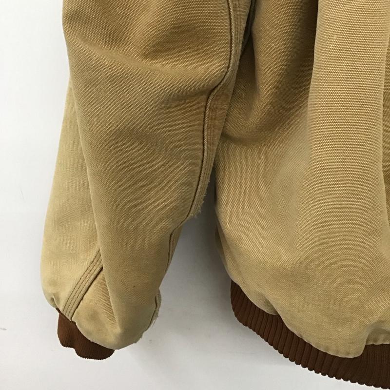 カーハート Carhartt ジャケット、上着 ジャンパー、ブルゾン ジップアップジャケット アウター 古着 L ロゴ、文字 ベージュ / ベージュ /  メンズ USED 古着 中古 10147368