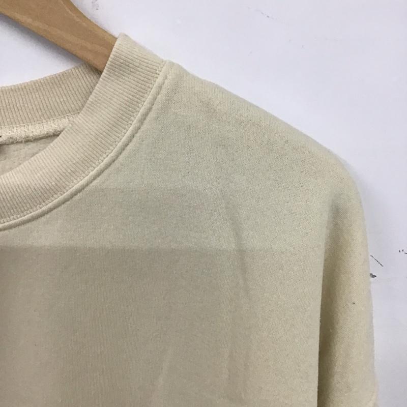 ザラ ZARA トレーナー 長袖 スウェット 裏起毛 L 無地 アイボリー / アイボリー /  レディース USED 古着 中古 10138682