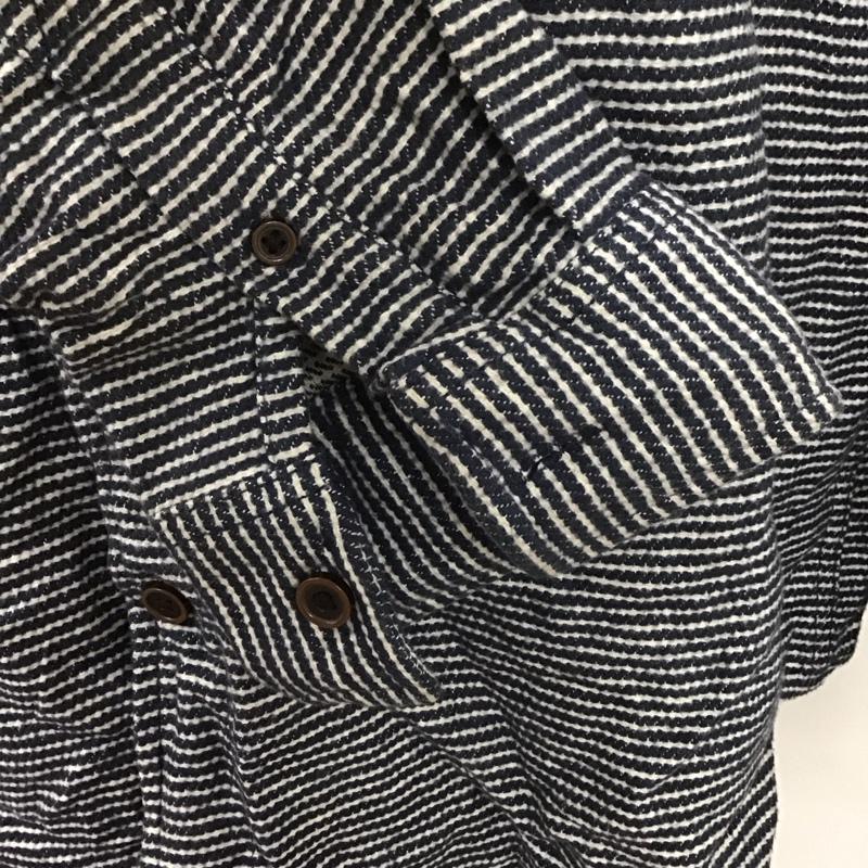 ディッキーズ Dickies シャツ、ブラウス 長袖 L  白 / ホワイト / X 紺 / ネイビー /  メンズ USED 古着 中古 10106671