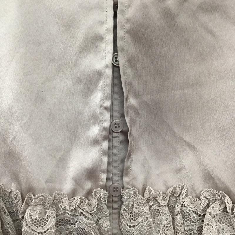 ワンアフター アナザー ナイスクラップ one after another NICE CLAUP シャツ、ブラウス 長袖 310170 キャンディースリーブ ビッグカラー レース FREE 無地 桃 / ピンク /  レディース USED 古着 中古 10146395