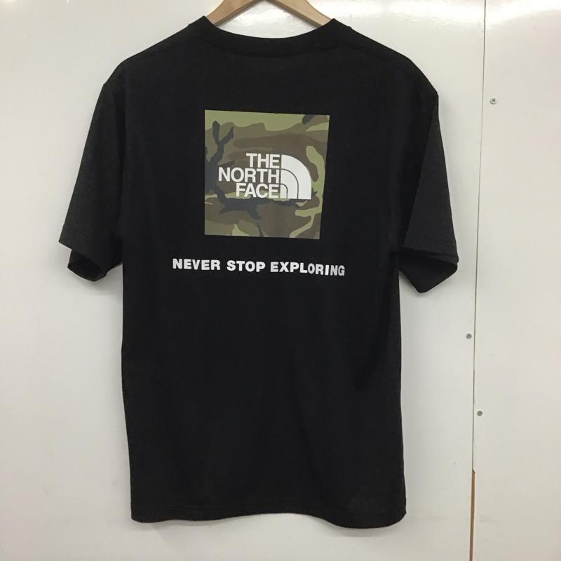 ザノースフェイス THE NORTH FACE Tシャツ 半袖 nt32437 スクエアカモフラージュ 半袖カットソー プリントTシャツ L ロゴ、文字 黒 / ブラック /  メンズ USED 古着 中古 10132748