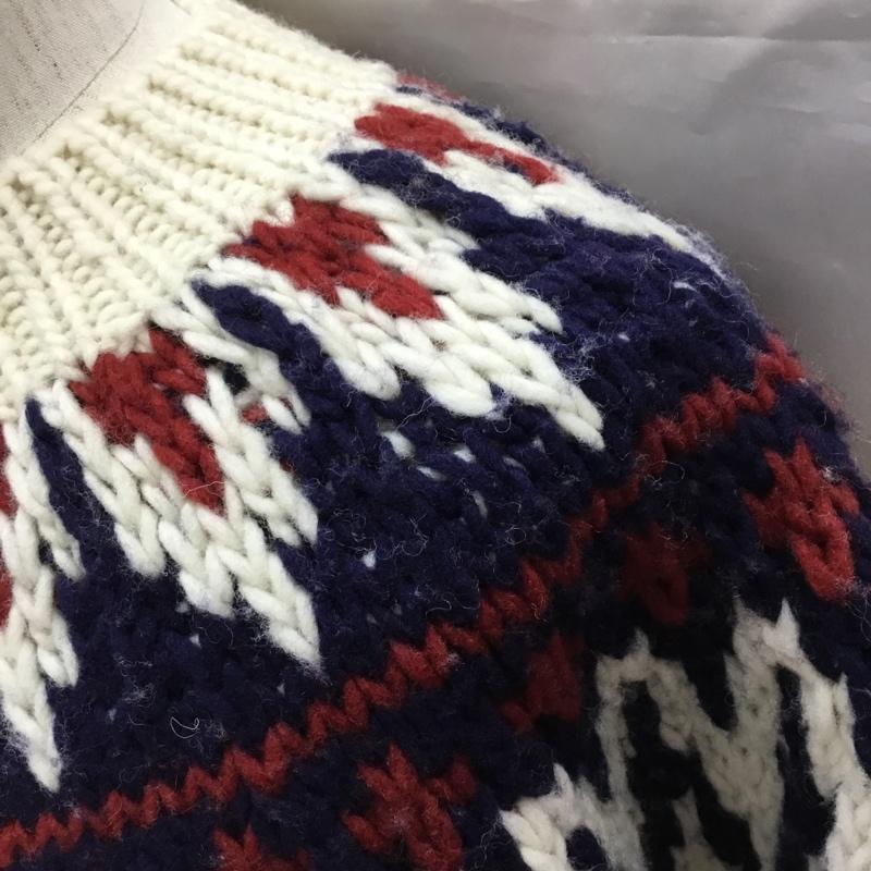 シップスカラーズ SHIPS COLORS ニット、セーター 長袖 長袖ニットカットソー ニット セーター クルーネックニット M 総柄 マルチカラー / マルチカラー /  メンズ USED 古着 中古 10113300