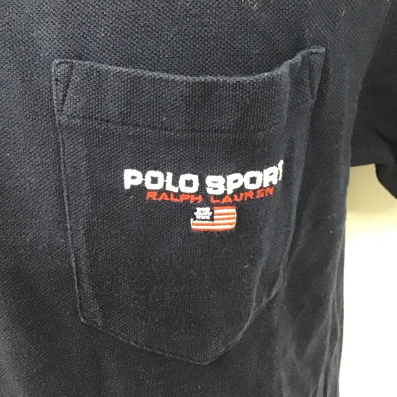 ポロスポーツラルフローレン POLOSPORT ポロシャツ 半袖 90年代 L 無地 X ロゴ、文字 紺 / ネイビー /  メンズ USED 古着 中古 10111999