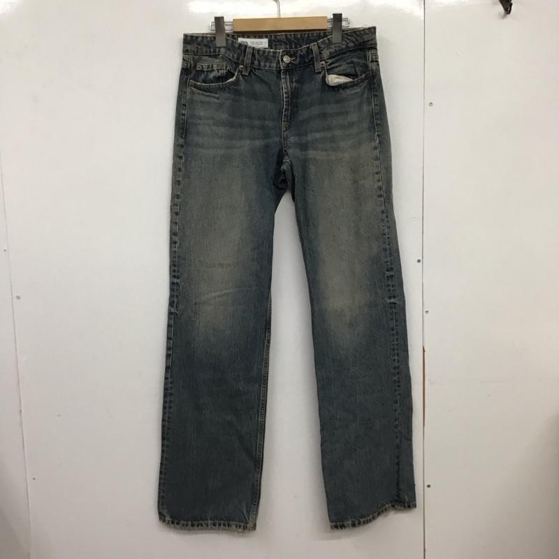 ザラ ZARA パンツ デニム、ジーンズ デニムパンツ ワイドパンツ カジュアルパンツ 40 無地 インディゴ / インディゴ /  メンズ USED 古着 中古 10149601