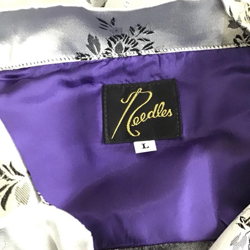 ニードルス Needles シャツ、ブラウス 半袖 MR143 胸ポケット L 総柄 灰 / グレー /  メンズ USED 古着 中古 10128079