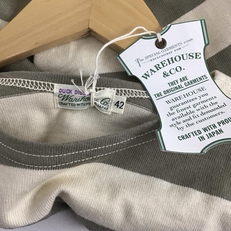 ウエアハウス WAREHOUSE カットソー 半袖 半袖カットソー プリントTシャツ クルーネックカットソー ボーダー 42 ボーダー柄 マルチカラー / マルチカラー /  メンズ USED 古着 中古 10130492