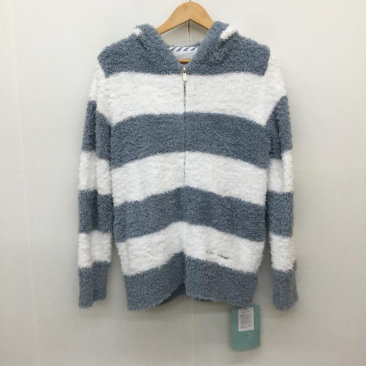 ジェラートピケ gelato pique パーカー 長袖 FREE ストライプ 白 / ホワイト / X 青 / ブルー /  レディース USED 古着 中古 10137798