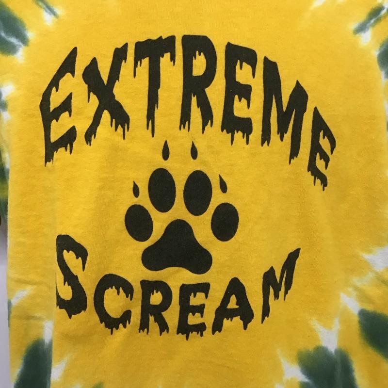 古着 USED Tシャツ 半袖 タイダイ染め L ロゴ、文字 黄 / イエロー / X 緑 / グリーン /  メンズ USED 古着 中古 10107649