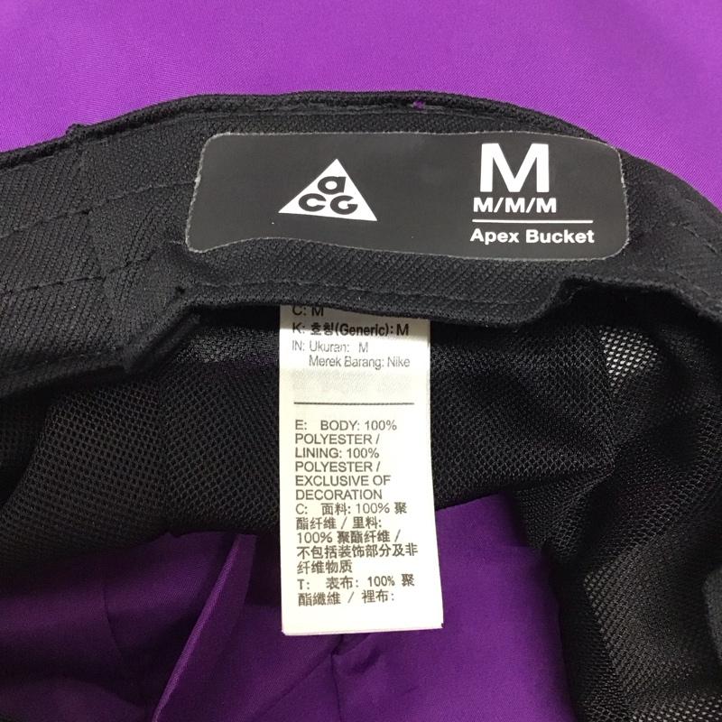 ナイキ エィシージー NIKE ACG 帽子 ハット FB6530-599 APEX WB BUCKET HAT GORE-TEX タグ付き ロゴ、文字 紫 / パープル /  メンズ USED 古着 中古 10117953