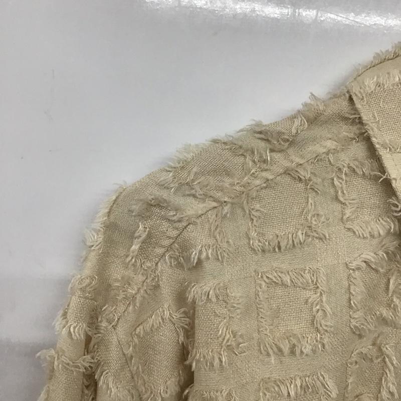 古着 USED シャツ、ブラウス 長袖 AA5744-TP ANDSEARCH M 無地 アイボリー / アイボリー /  レディース USED 古着 中古 10142011