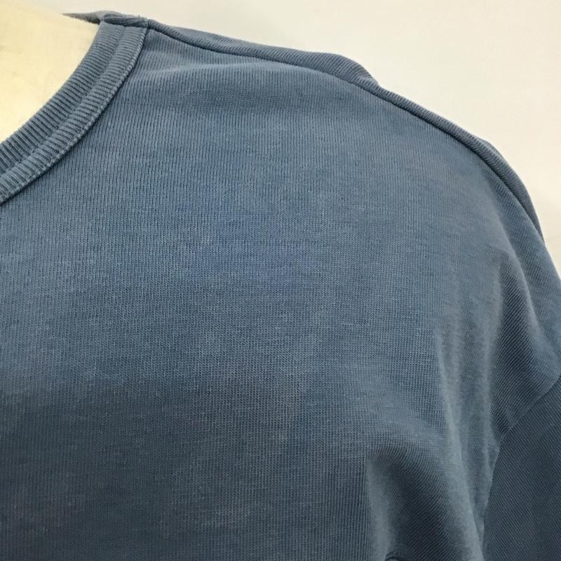 イーブルアクト EVILACT カットソー 長袖 長袖カットソー クルーネックカットソー ロングスリーブカットソー プリントTシャツ XL プリント 青 / ブルー /  メンズ USED 古着 中古 10113908