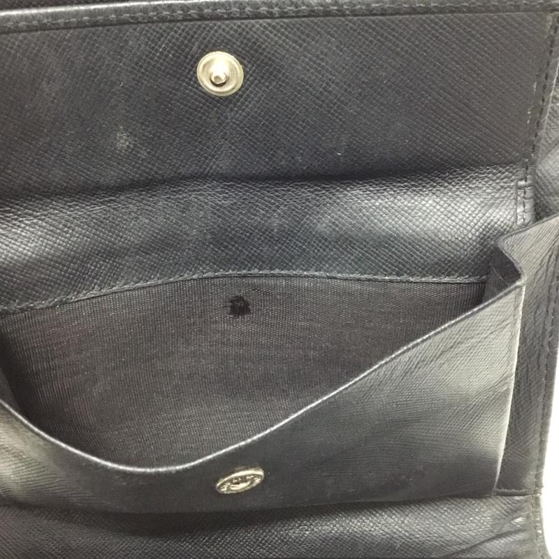 プラダ PRADA 財布 二つ折り M510 TESSUTO ロゴ、文字 黒 / ブラック /  レディース USED 古着 中古 10119096