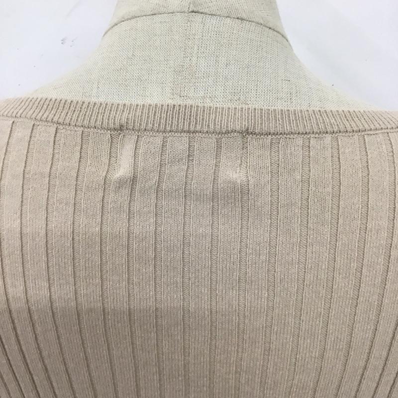 オペークドットクリップ OPAQUE.CLIP ワンピース ロングスカート 637-56008 リブニット チュールレースドッキングワンピース M 無地 ベージュ / ベージュ /  レディース USED 古着 中古 10123040