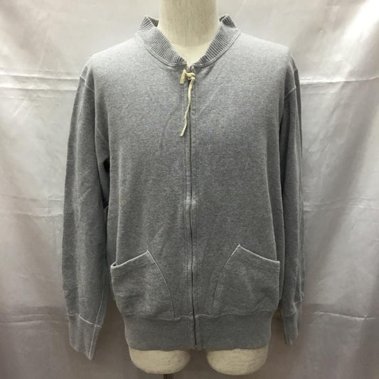 トゥームーン two moon トレーナー 長袖 スウェット ジップアップ 42 無地 灰 / グレー /  メンズ USED 古着 中古 10108893