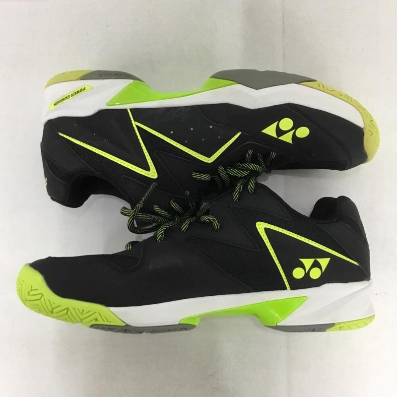 ヨネックス YONEX スニーカー スニーカー SHT107D テニスシューズ パワークッション 107D 27cm 27.0cm ロゴ、文字 黒 / ブラック / X 黄 / イエロー /  メンズ USED 古着 中古 10142479