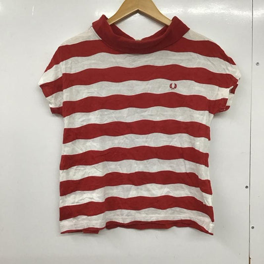 フレッドペリー FRED PERRY カットソー 半袖 ボーダー ボーダー柄 白 / ホワイト / X 赤 / レッド /  レディース USED 古着 中古 10133838