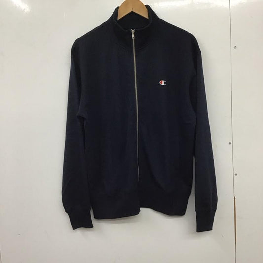 チャンピオン Champion ジャケット、上着 ジャケット、ブレザー c3-ps011 ジップスウェットジャケット スポーツウェア カジュアルトレーナー XL ロゴ、文字 紺 / ネイビー /  メンズ USED 古着 中古 10138137