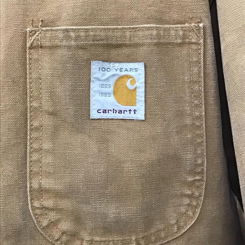 カーハート Carhartt ジャケット、上着 ジャケット、ブレザー 80s 100years 赤キルティング 古着 ヴィンテージ 前ボタンジャケット ロゴ、文字 ベージュ / ベージュ /  メンズ USED 古着 中古 10119232