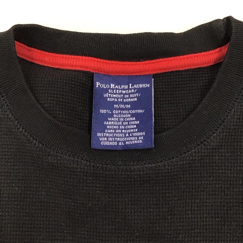 ポロラルフローレン POLO RALPH LAUREN カットソー 長袖 長袖カットソー クルーネックカットソー ロングスリーブカットソー M ロゴ、文字 黒 / ブラック /  メンズ USED 古着 中古 10121287