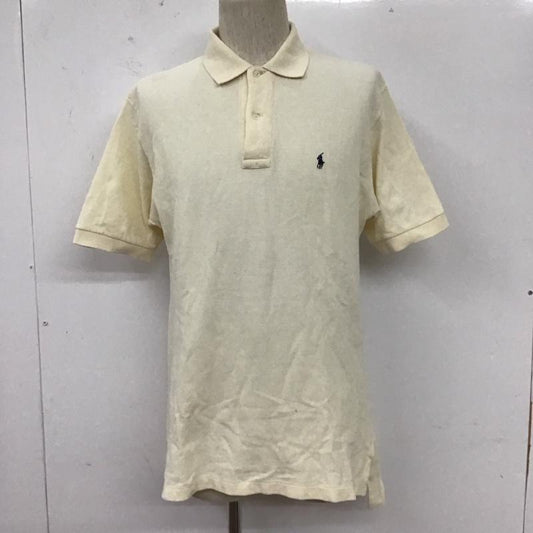 ポロバイラルフローレン Polo by RALPH LAUREN ポロシャツ 半袖 半袖ポロシャツ カラーシャツ 半袖カットソー 90S USA製 S ロゴ、文字 アイボリー / アイボリー /  メンズ USED 古着 中古 10109832