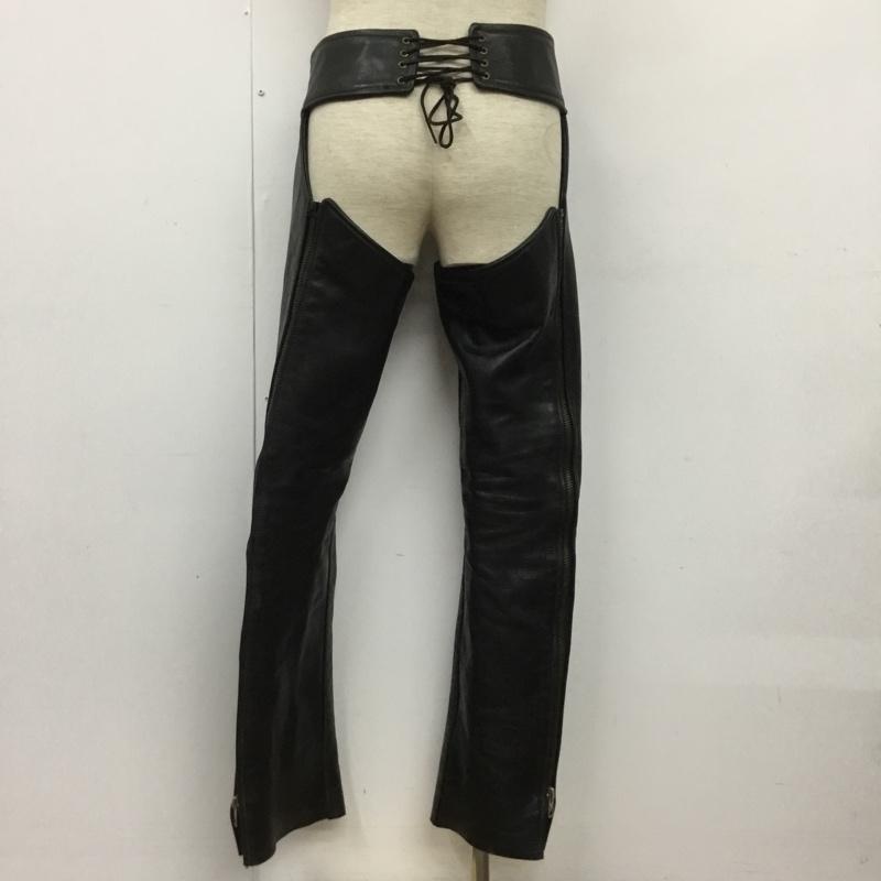 ヴァンソン VANSON ボトムス ボトムス レザーチャップス レザーパンツ 22 無地 黒 / ブラック /  メンズ USED 古着 中古 10133548