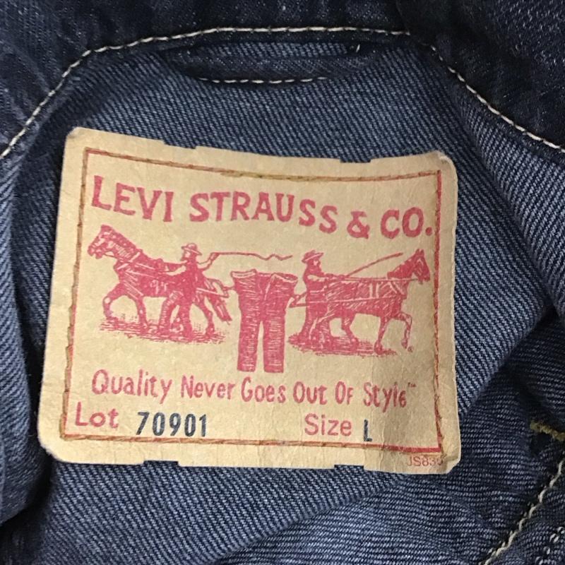 リーバイストラウスアンドコー Levi Strauss & co. ジャケット、上着 ジャケット、ブレザー デニムジャケット カラージャケット 長袖ジャケット ブルゾン Gジャン L 無地 黒 / ブラック /  メンズ USED 古着 中古 10123834